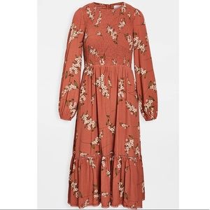 Lost + Wander Champagne Palace Midi Dress Small